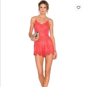 Lovers and friends songbird romper. Coral reef color. Size small.